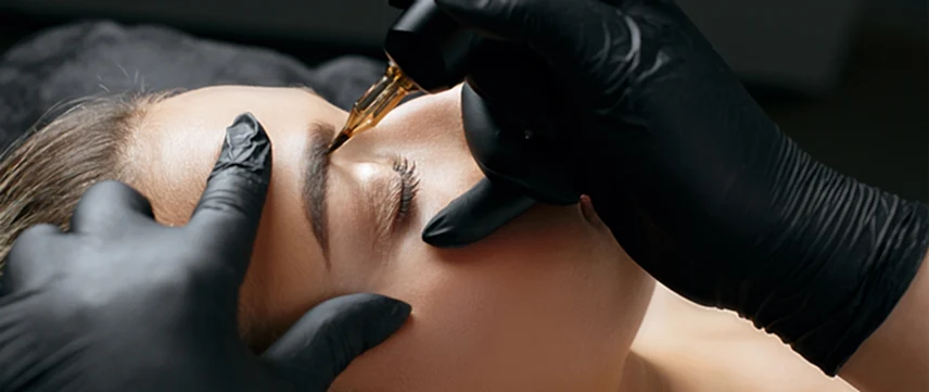 Kalıcı kaş kontürü microblading uygulaması