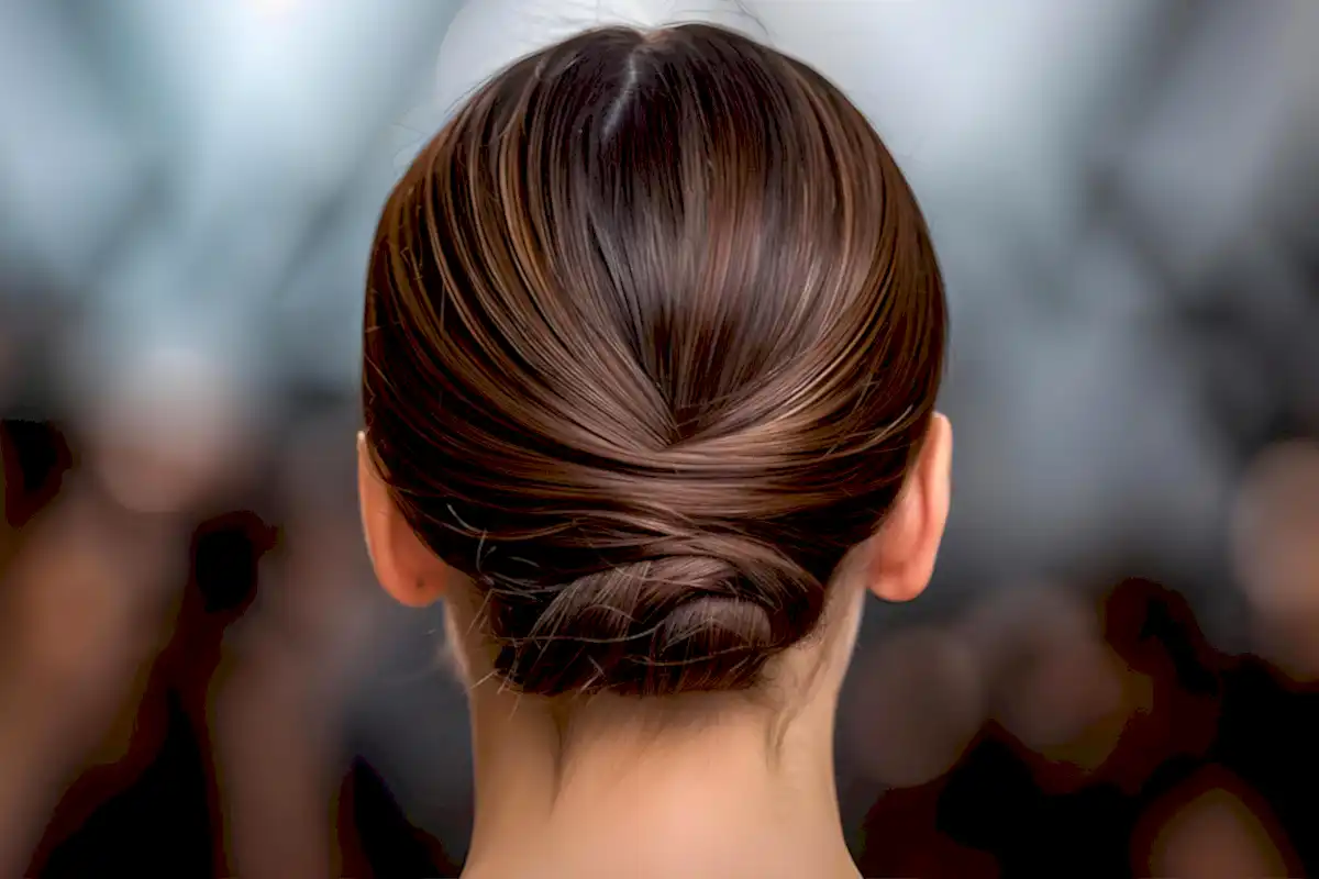 Kuaförde yapılan şık topuz saç modeli - Dream Moon Beauty